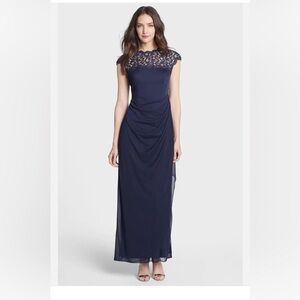 Alex Evenings navy formal gown